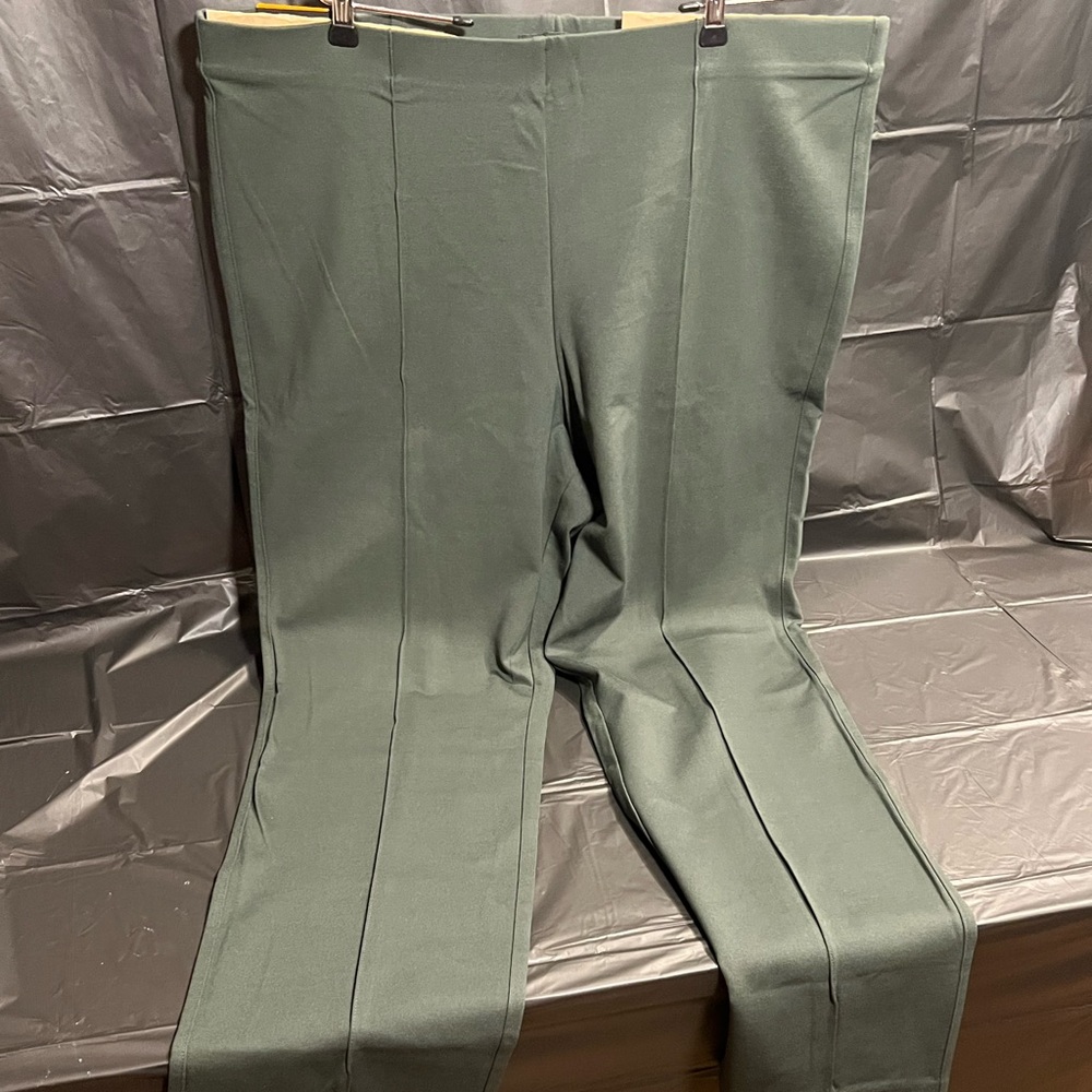 #034 Banana Republic Sage Green Dress Pants Women’s XXL Career Office Wide Bootc